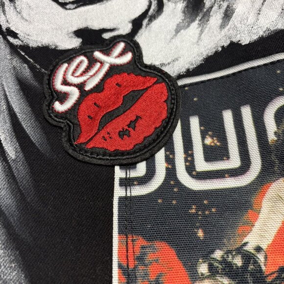 Embellish Mens Black Denim Jeans With Graphic Prints & Embroidery Size 34 - Picture 14 of 16